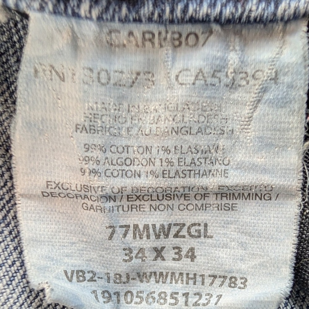 Wrangler Retro Bootcut Jeans Mens 34x34 Light Wash Distressed Western Denim - Picture 8 of 8
